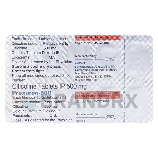Prexaron 500 mg Intas Pharmaceuticals