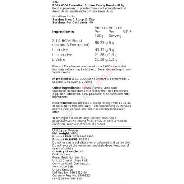 San Bcaa 6000 Essential San